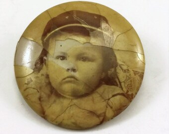 Baby Photo Button Pin
