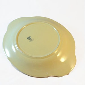 vintage Plateau de service Edwin Knowles China Company 1940 Jaune pâle image 2