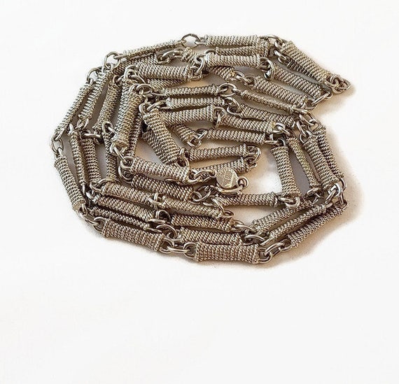 Silver Chain Link  Accessocraft NYC 60" Necklace … - image 3