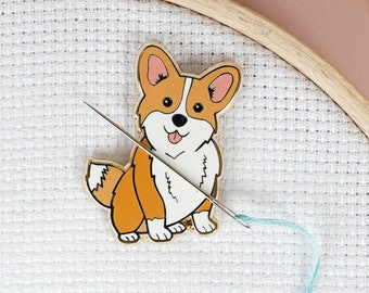 Royal Corgi Dog - Magnetic Needle Minder for Cross Stitch, Sewing, Embroidery and Needlework