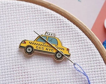 Taxi - Magnetic Needle Minder for Cross Stitch, Sewing, Embroidery and Needlework