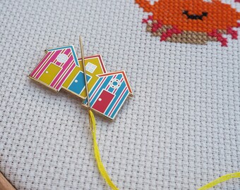Handmade Needle Minder Keeper Cross Stitch Beach chairs with umbrella