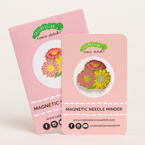 Magnetic Needle Minder Pink Roses
