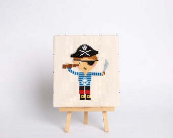 Ahoy Pirate Junior Cross Stitch PDF Pattern (Digital Instant Download)