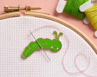 Stitch by Stitch - Enamel Needle Minder for Cross Stitch