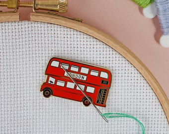 London Bus - Magnetic Needle Minder for Cross Stitch