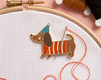 Sausage Dog - Magnetic Needle Minder for Cross Stitch, Sewing, Embroidery and Needlework