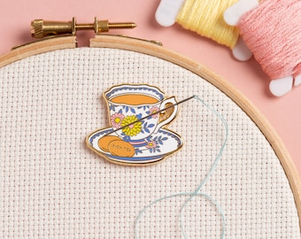 Teacup - Magnetic Needle Minder for Cross Stitch