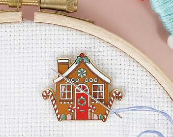 Gingerbread House - Magnetic Needle Minder for Cross Stitch, Sewing, Embroidery and Needlework