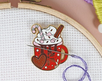 Hot Chocolate - Magnetic Needle Minder for Cross Stitch, Sewing, Embroidery and Needlework