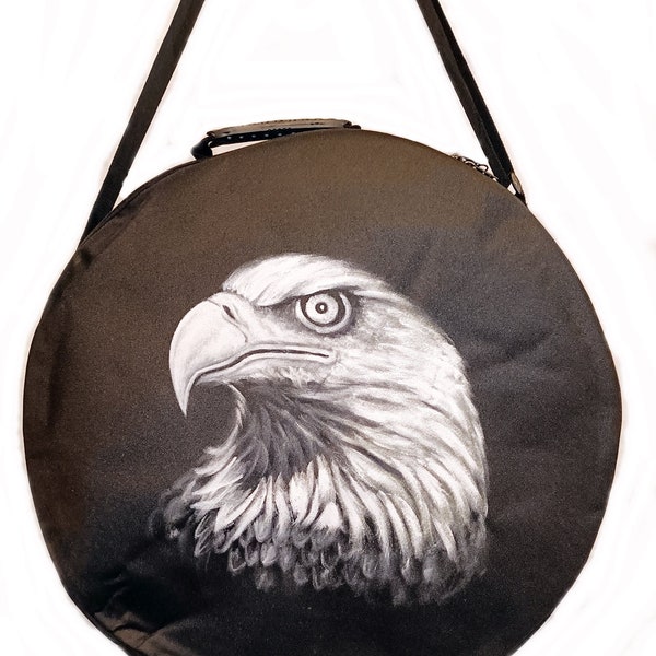 Shaman drum BAG for drum 50 cm. Shoulder bag hand-painted ADLER