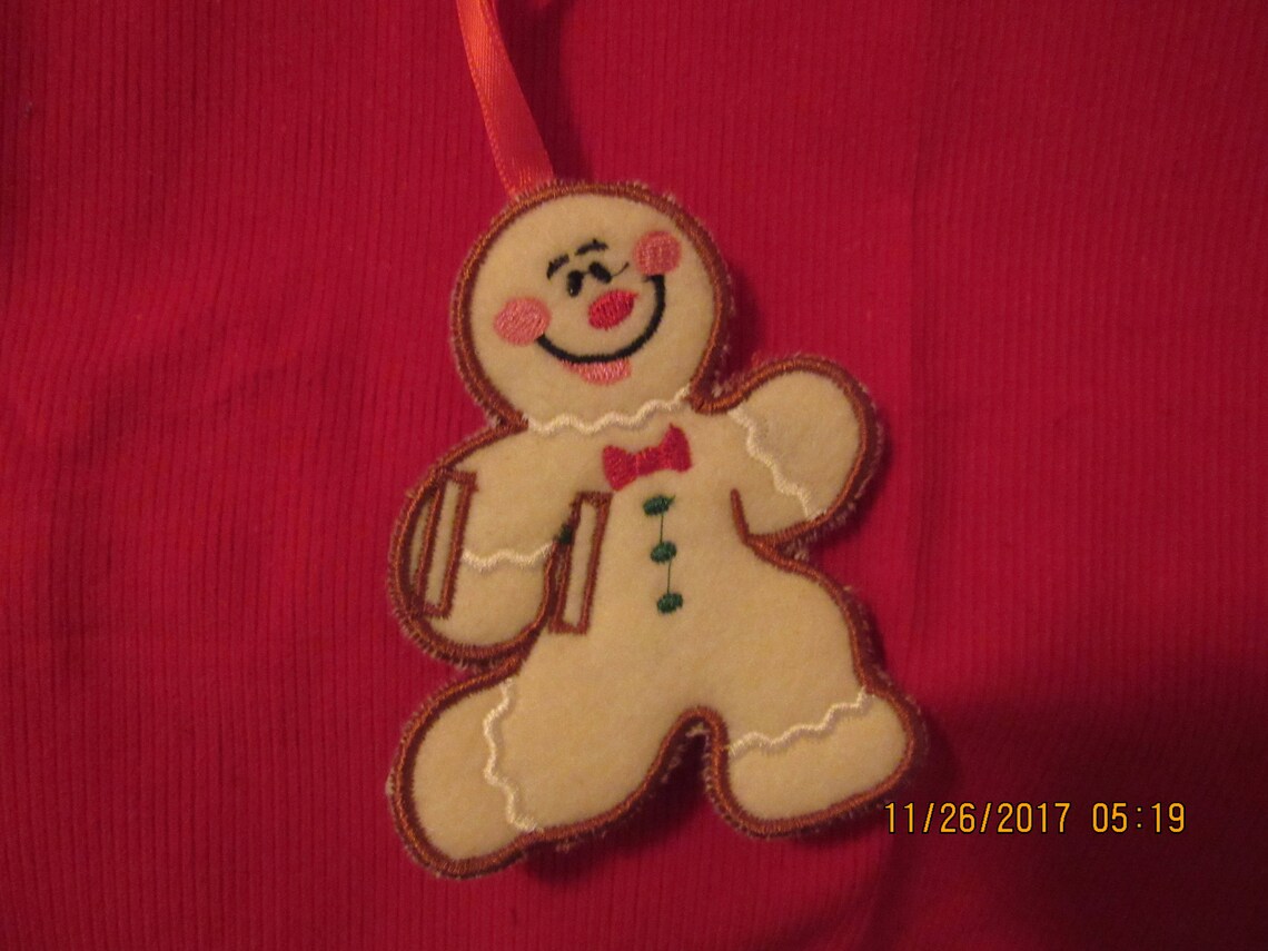 Gingerbread Candy Cane Holder Ornament Etsy