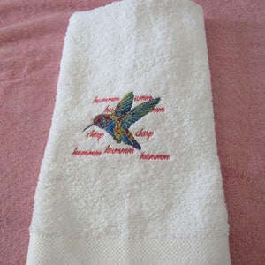 Hummingbird Hand Towel, nature, bird,