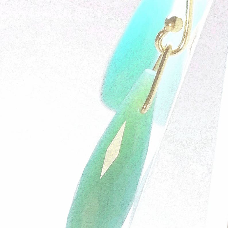 Cosplay Jewelry Chrysoprase Earrings Princess Cosplay Jewelry Teardrop Earrings 925 Sterling Silver 14K Gold Frog Princess Cosplay