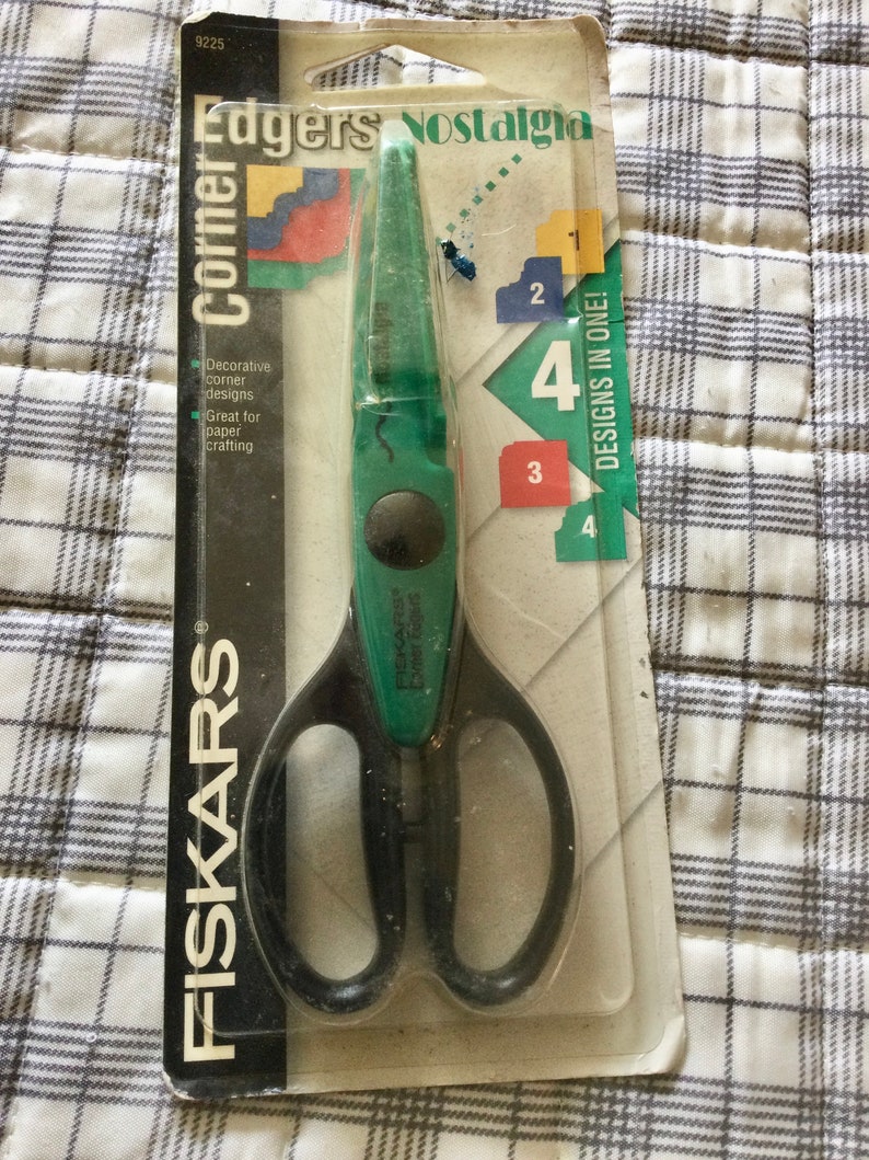 Vintage Fiskars Corner Edger Scissors Nostalgia Scrapbooking Crafts image 1