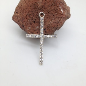 Diamond cross white gold cross fine jewelry solid white gold cross handcrafted gold diamond cross natural diamond cross jewelry fine jewelry