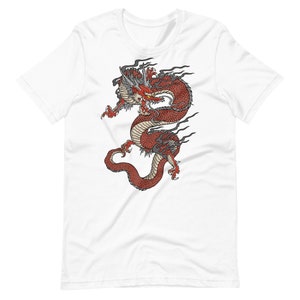 Red Chinese Dragon Fantasy Unisex T-Shirt