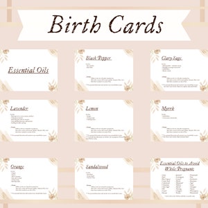 All Birth / Labor Reference Cards | Quick Grab | Digital Download | Homeopathy | Essential Oils | Tinctures