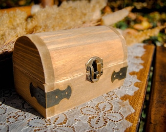 Wedding Ring Box Personalized Wooden Rustic Ring Holder Pillow Bearer Engraved Custom Chest Shabby Chic Vintage Antique Metal Corner Guards