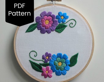 Modern cross stitch and hand-embroidered by StitchburghBoutique