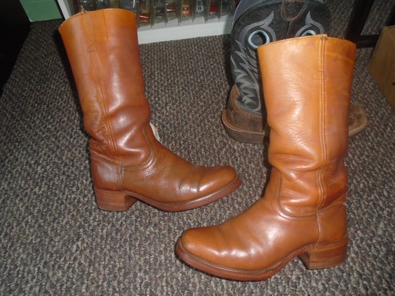 Vintage Frye BLACK LABEL Campus Boots Harness Moto