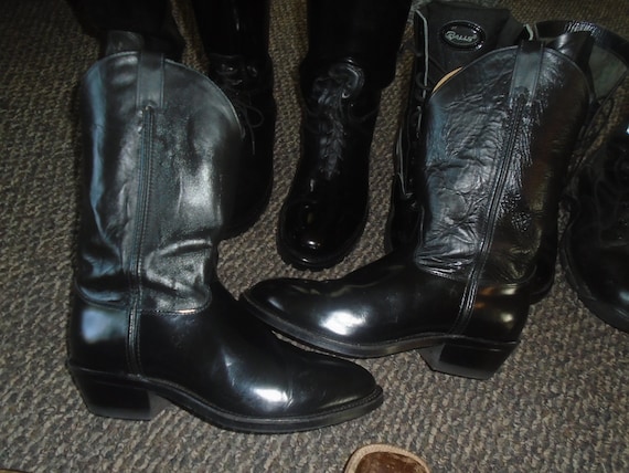 Men's Justin Cowboy Boots HIGH SHINE Motorcycle Bo