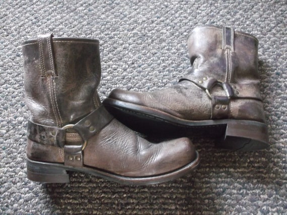 Frye Harness Boots GAUCHO ANTIQUED DISTRESSED Frye