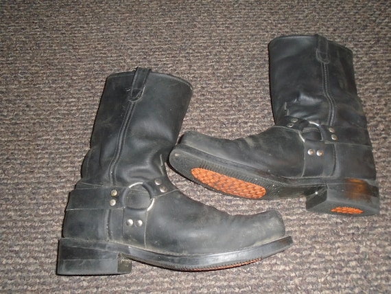 Men's USA TRASHED Harness Boots Motorcycle Boots G