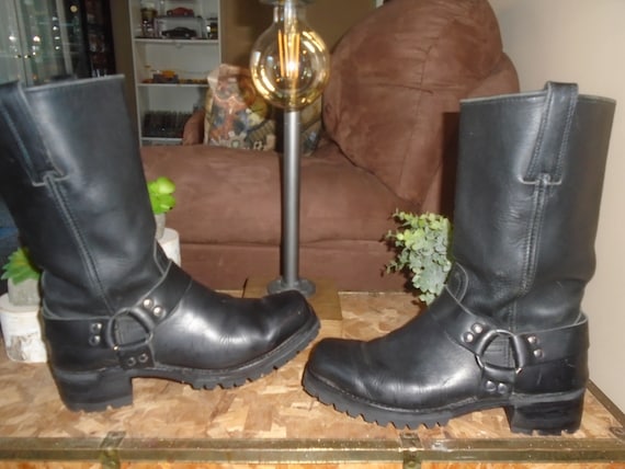 Frye Harness Boots THICK VIBRAM SOLES Engineer Boo
