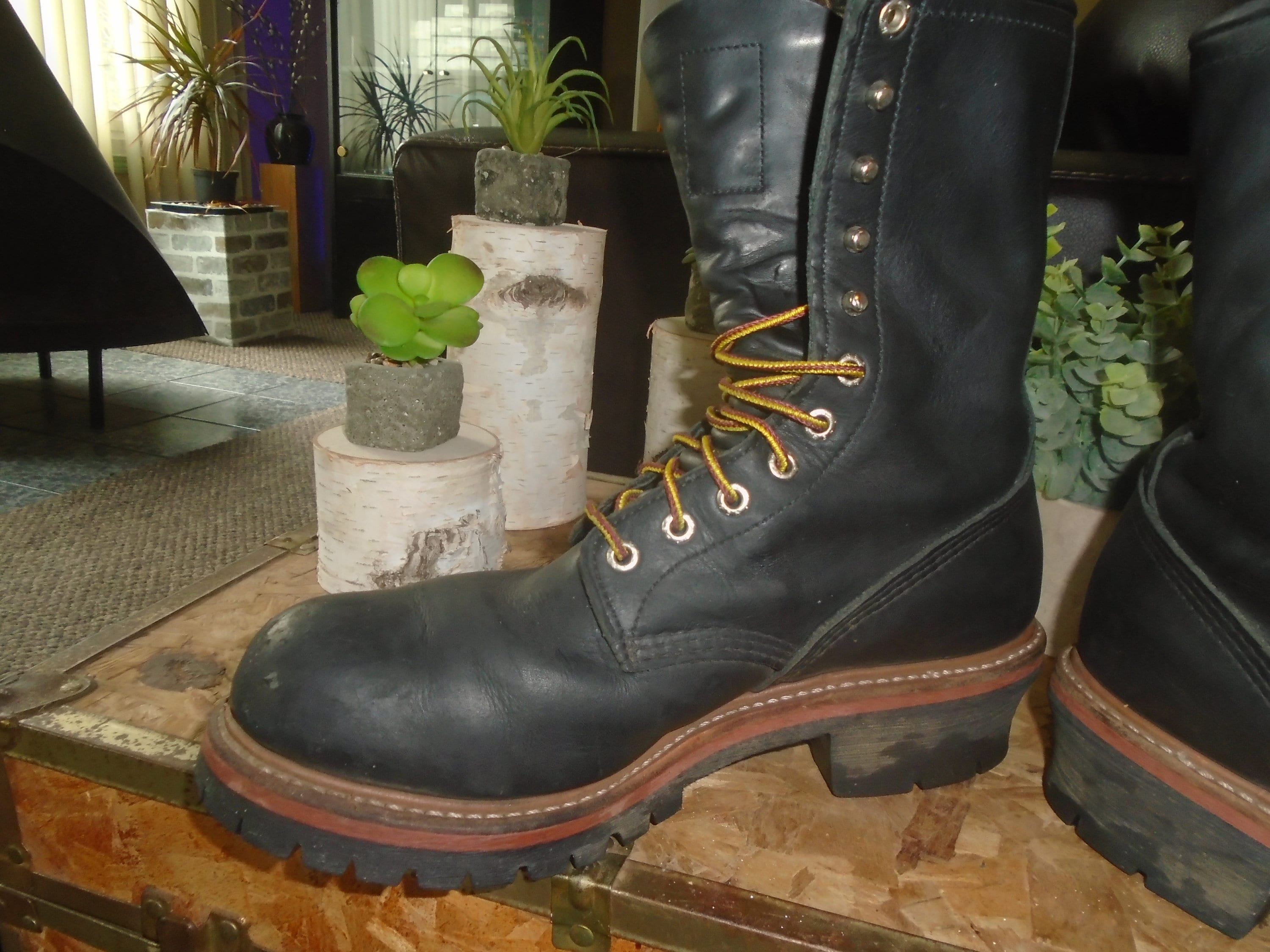 Red Wing Logger Boots 2218 STEEL TOE work boots Biker boots | Etsy