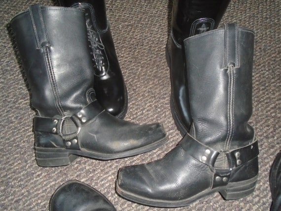 Men's FRYE TRASHED Harness Boots Motorcycle Boots