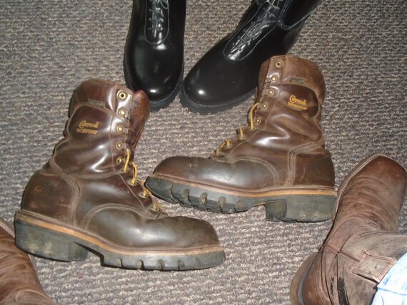 chippewa super logger leather boot