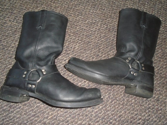 Men's TRASHED Frye Harness Boots Motorcycle Boots