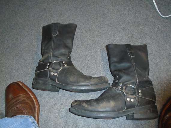 Men's TRASHED ROCKER Harness Boots Motorcycle Boot