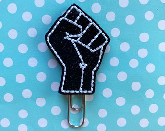 Planner Clip, Black Lives Matter Clip, BLM, BLM Logo, Organizer Accessory, Notebook Accessory, Bookmark Feltie, Erin Condren