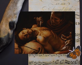 Hannibal tending to Will Print