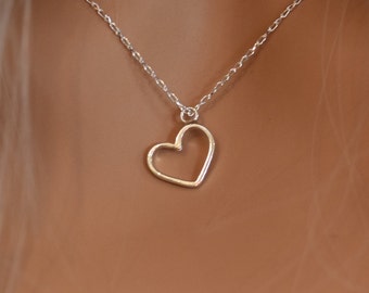 SILVER HEART LOCKET, Yellow Gold Locket, 14k Gold Necklace, Gorgeous Heart Chain, Skin Care Cleanser , Thick Gold Chain,