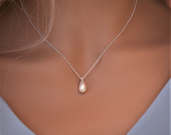 Drop Fresh water pearl Necklace for Woman, , Christmas Gift for woman