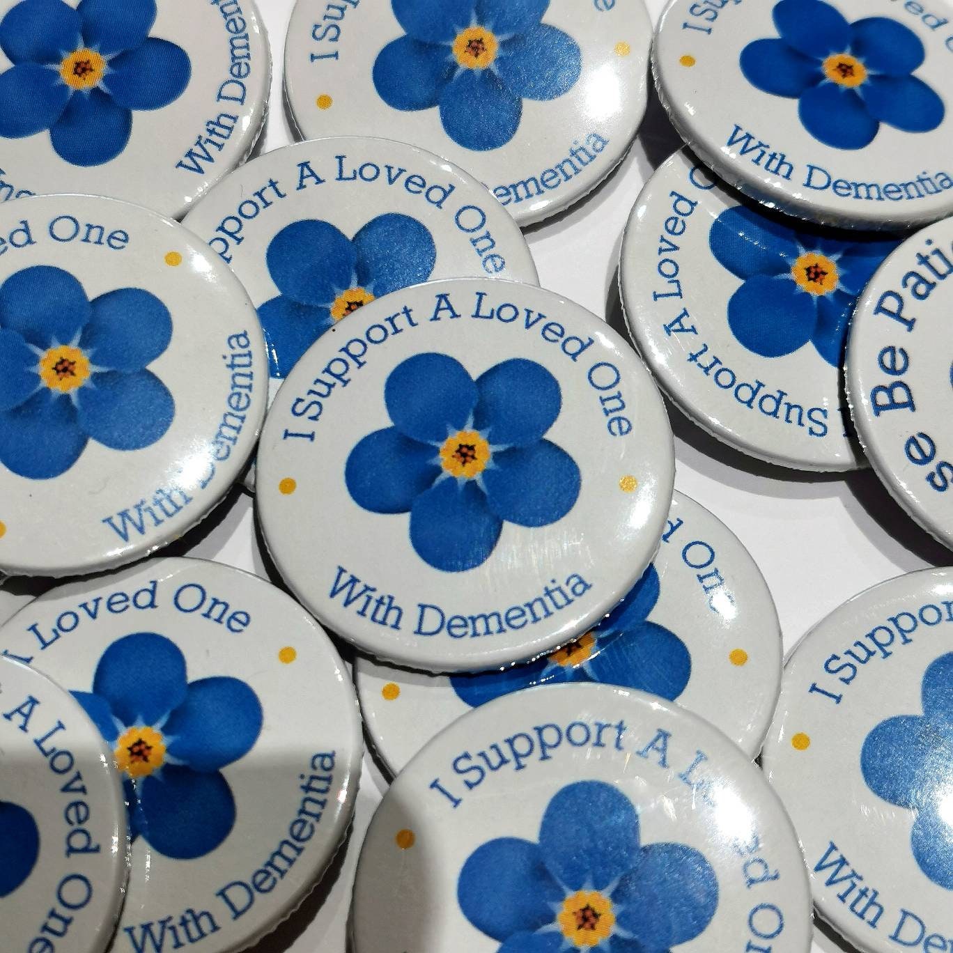 Dementia Awareness Badge I Support A Loved One With Dementia Etsy