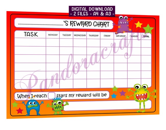 Childrens Star Reward Chart