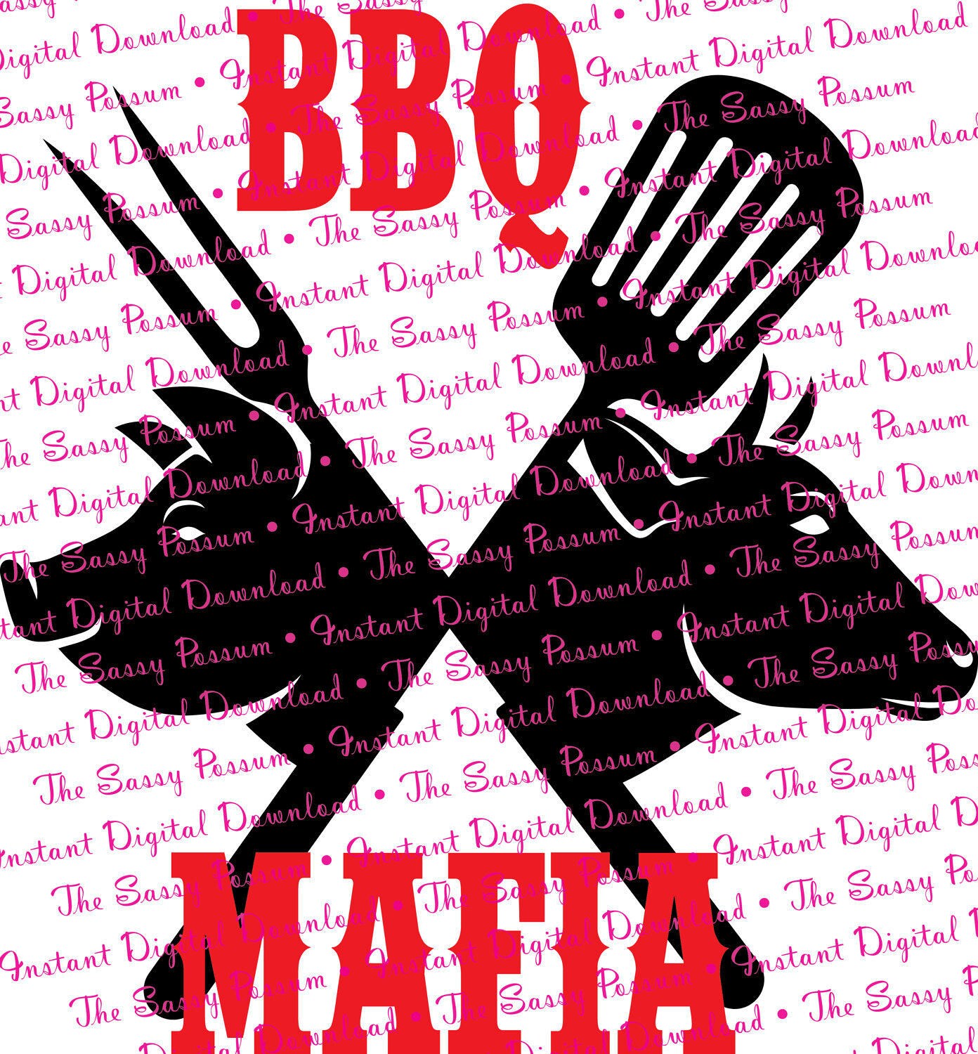Download BBQ Mafia Grilling SVG DXF Iron On Decal Vinyl Cut File | Etsy