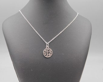 Small Tree of Life Silver Pendant Necklace