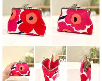 Padded Double Slots Framed Marimekko Coin Card Purse Coin Pouch women  wallet  Women Pouches