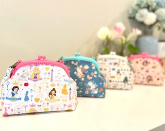 Padded Princess Children Framed Purse Shoulder Bag Purse Framed Bag Children pouch Kiss lock Bag