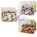 Japanese peacock floral fabric handmade purse clutches shoulder bag kiss lock bag 