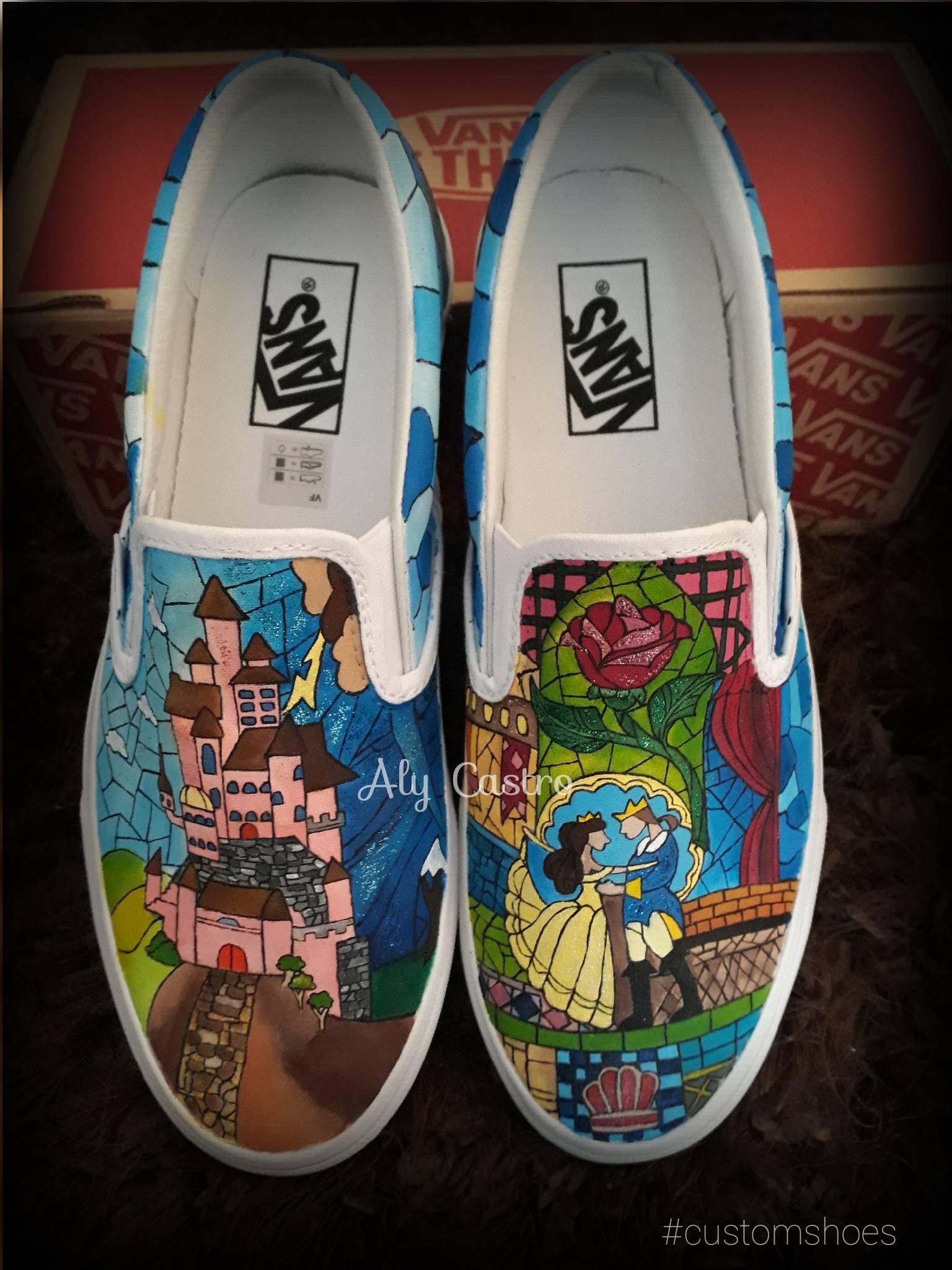 Gedrag Odysseus voorbeeld VANS Beauty and the Beast Custom Shoes - Etsy