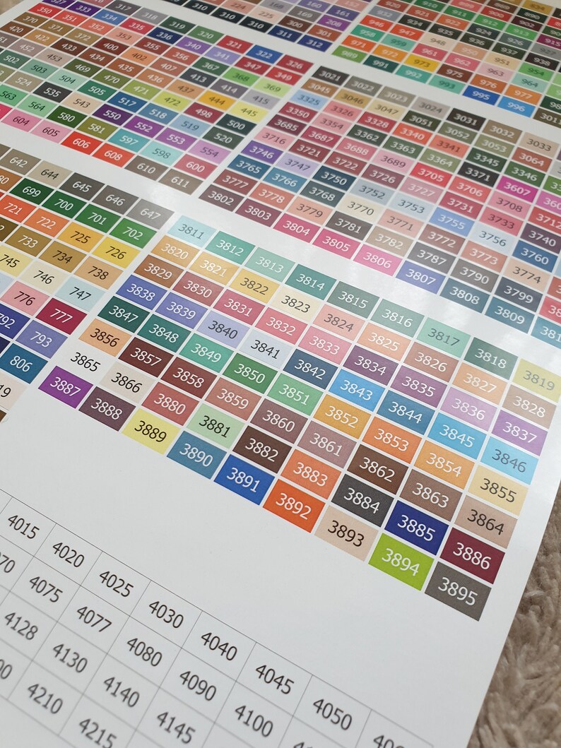 Pdf printable stickers or labels coloured for your dmc floss etsy canada