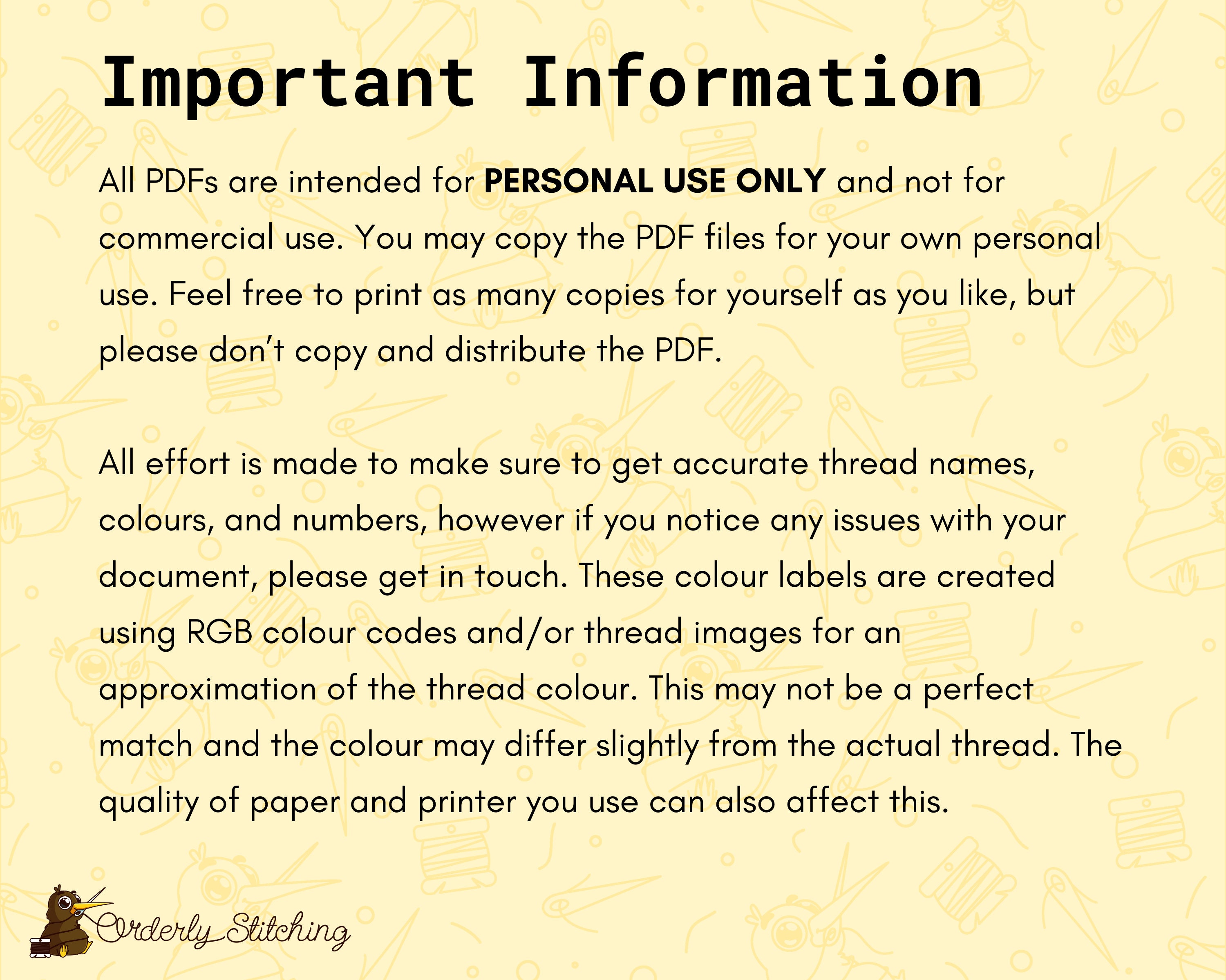 PDF Printable Coloured Bobbin Stickers or Labels for Cross Stitch ...