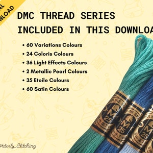 PDF Printable Coloured Long Bobbin Stickers for Cross Stitch or ...
