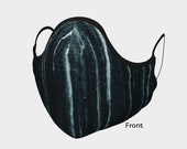 Face Mask (Kids Adult Sizes) with filter inserts and nose wire - Black and White Dripping Paint made to order